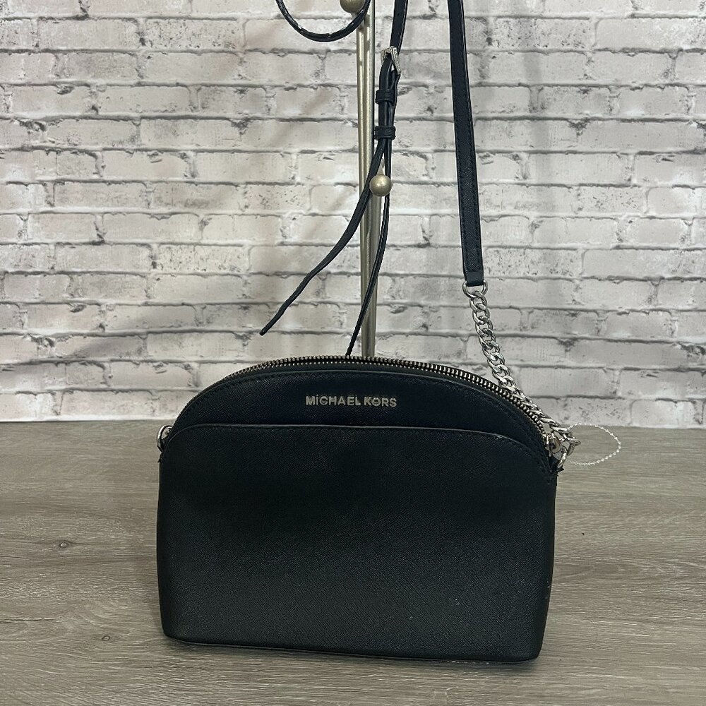 Black Micheal Kors Crossbody Purse Medium Dome Crossbody